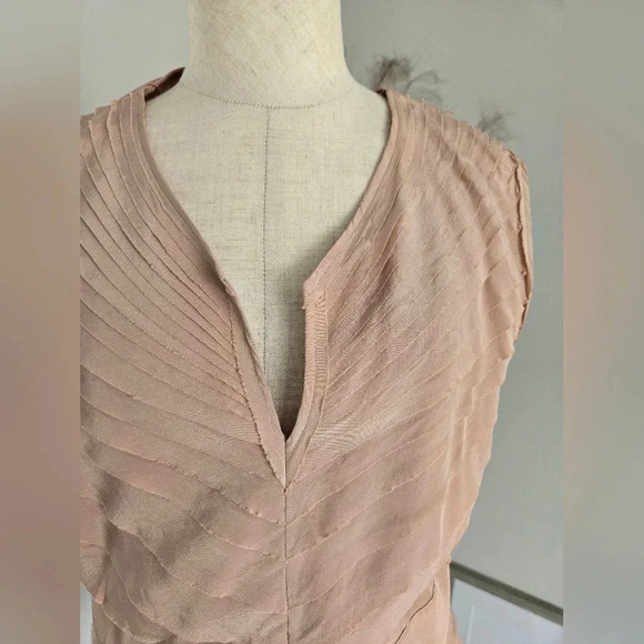 MarcCain Silk Layered Knit Dress sz 3 - Picture 8 of 9